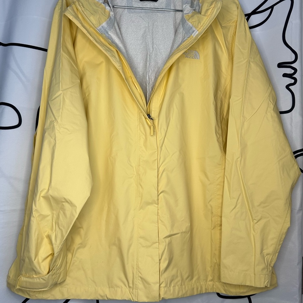 The North Face Women's Unlined Light Yellow Rain Jacket XXXL - Picture 3 of 7